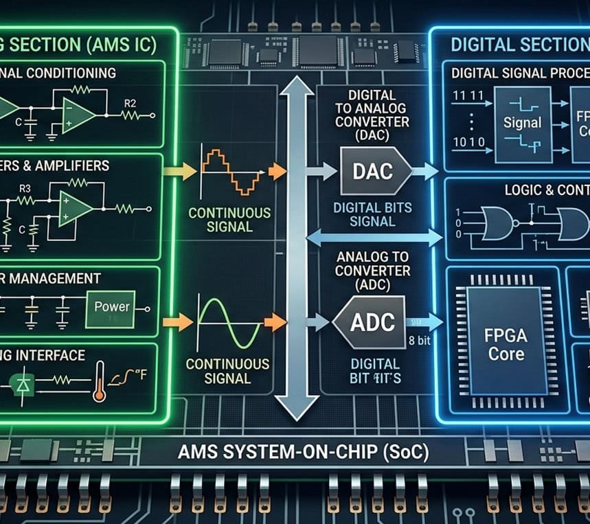 Analog mixed-signal AMS design service - Infinecs
