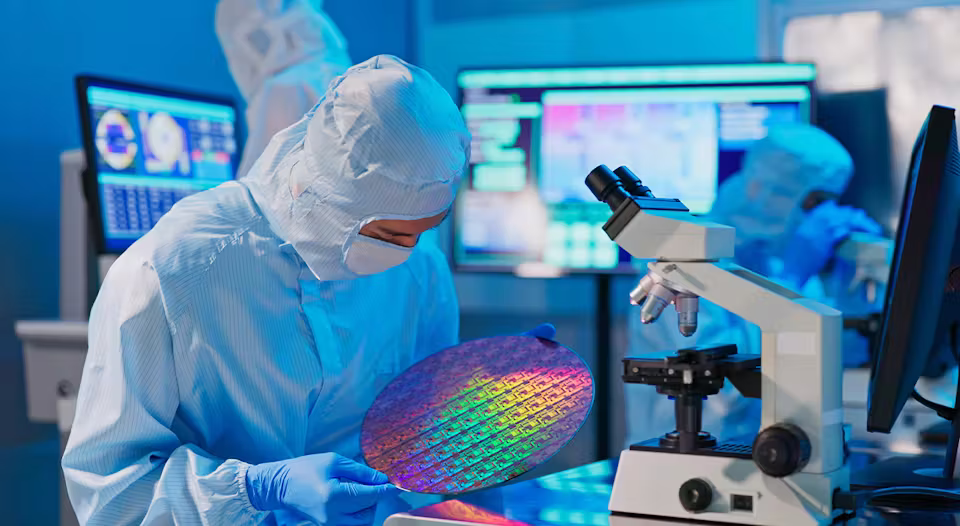 Ongoing semiconductor engineering experiment in lab - Infinecs
